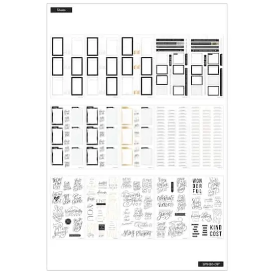 The Happy Planner&reg; Black & White Value Pack Stickers {4}