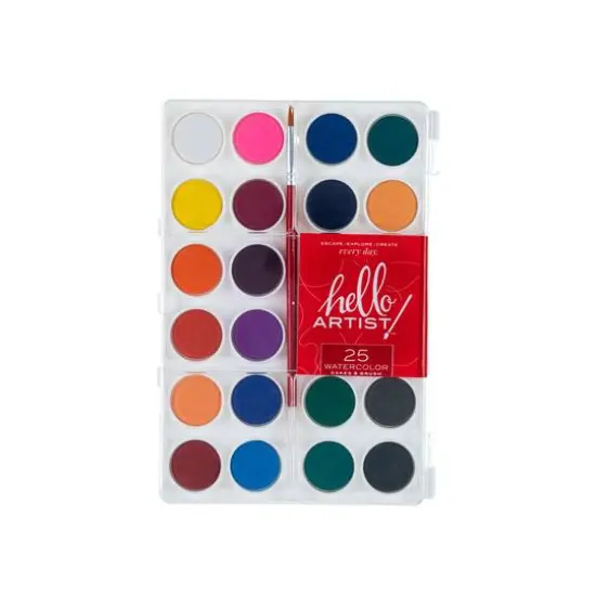 Hello, Artist!&reg; 24-Color Watercolor Cake with Brush Set {11}