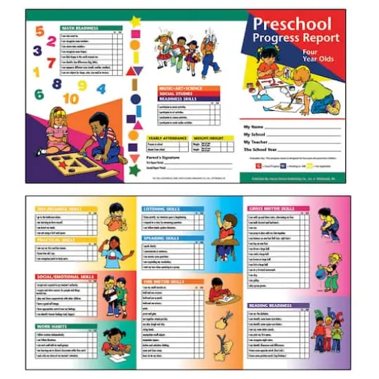 Hayes Preschool Progress Report Cards, 6 Packs of 10 {3}