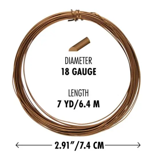 The Beadsmith&reg; Wire Elements&trade; 18 Gauge Tarnish Resistant Half Round Soft Temper Wire, 7yd. Vintage Bronze {6}