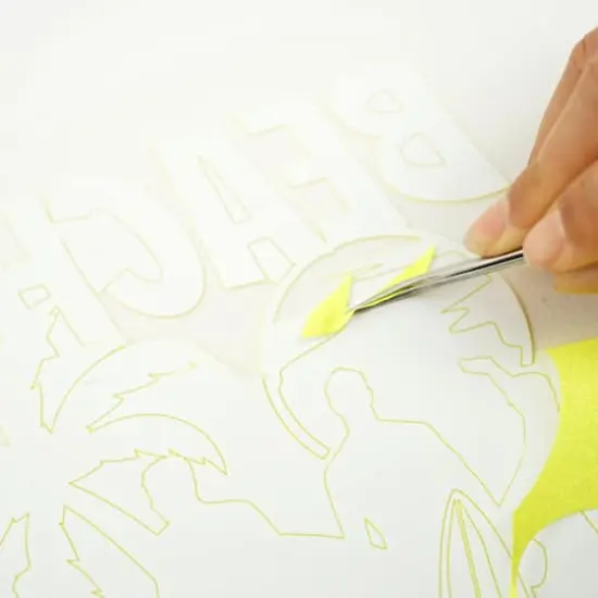 Glittery Heat Transfer Vinyl by Make Market&reg; Bright Yellow {5}