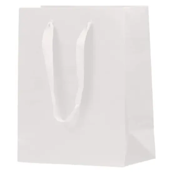 JAM Paper Medium White Matte Heavy Duty Kraft Gift Bags, 10ct. {4}