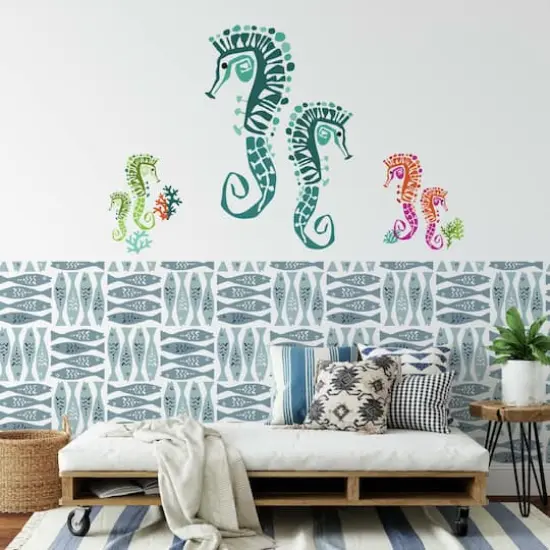 RoomMates Jane Dixon Seahorse Peel & Stick Giant Wall Decals {3}