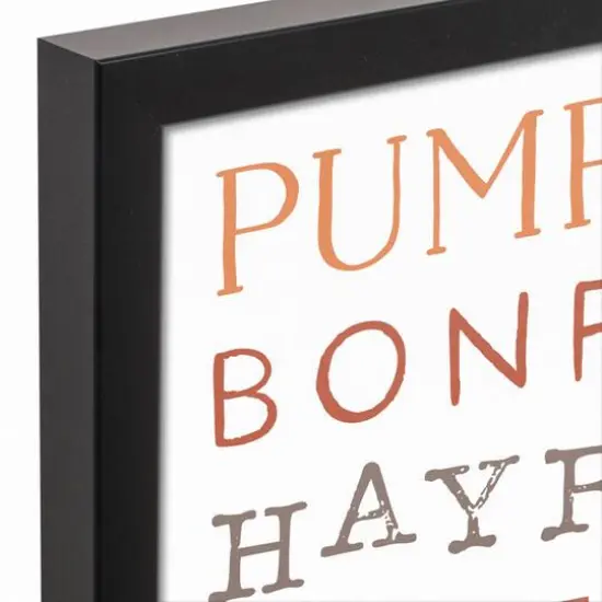 Autumn Things Black Framed Canvas Wall Art {4}