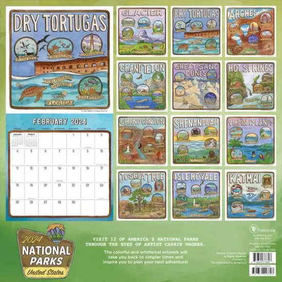 TF Publishing 2024 National Parks-Art Wall Calendar {3}