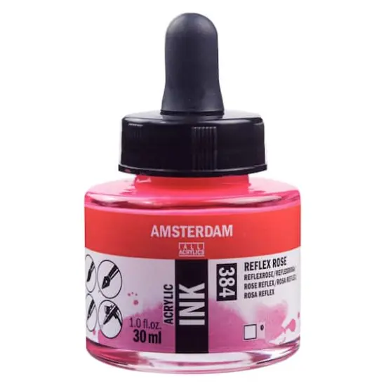 Amsterdam Acrylic Ink, 1oz. 384 Reflex Rose {1}