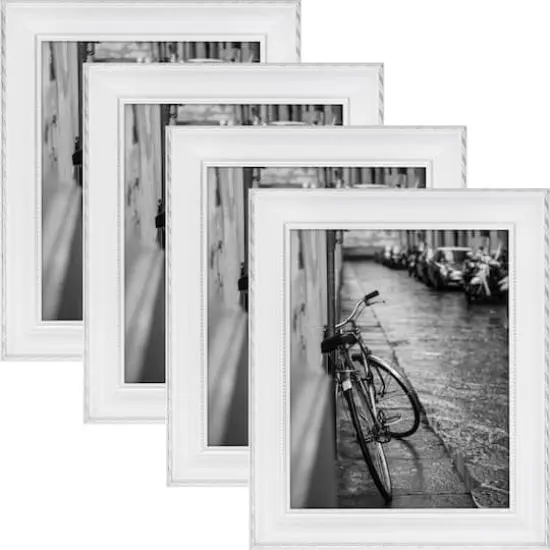 4 Pack Craig Frames Victoria White & Silver Picture Frame {7}