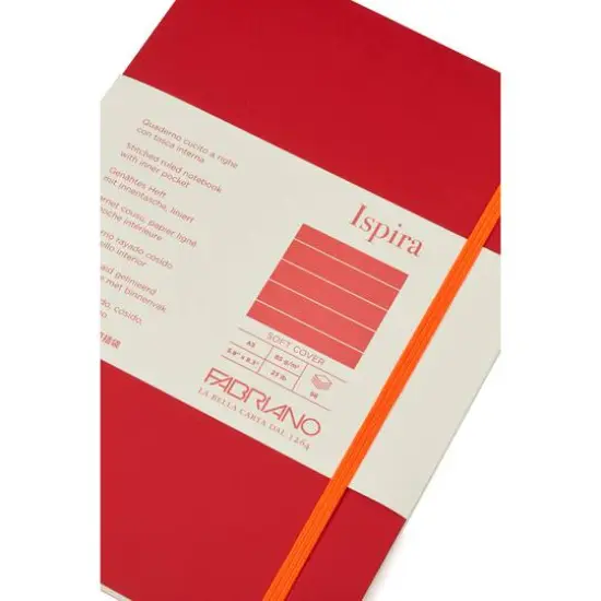 Fabriano&reg; Ispira A5 Lined Softcover Notebook Red {6}