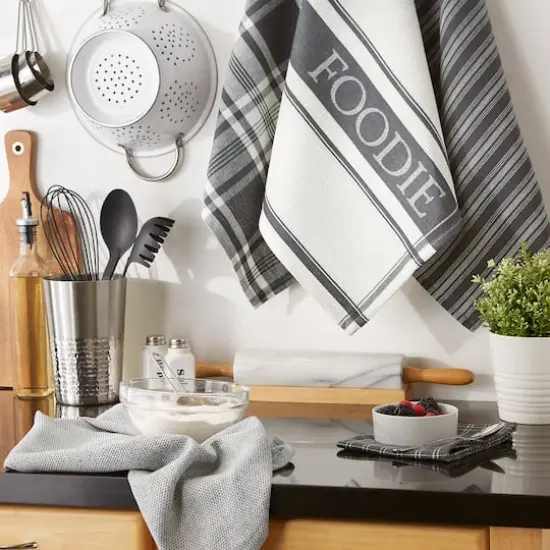 DII&reg; Foodie Dish Towel & Dishcloth Set Mineral {5}