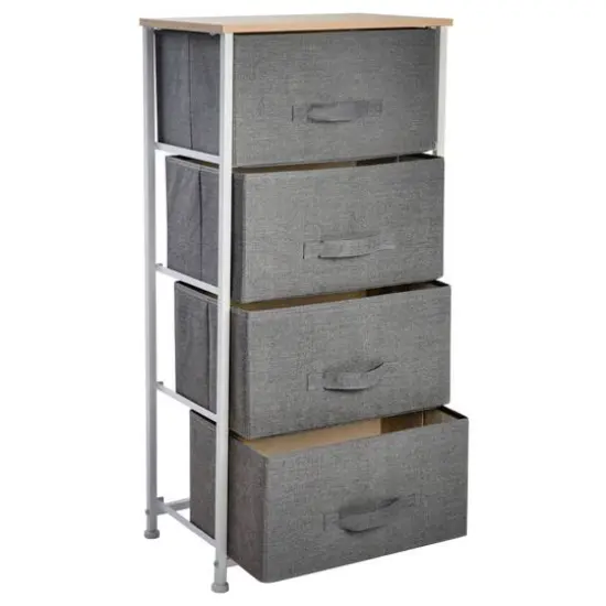 Simplify Gray 4 Drawer Storage Chest {3}