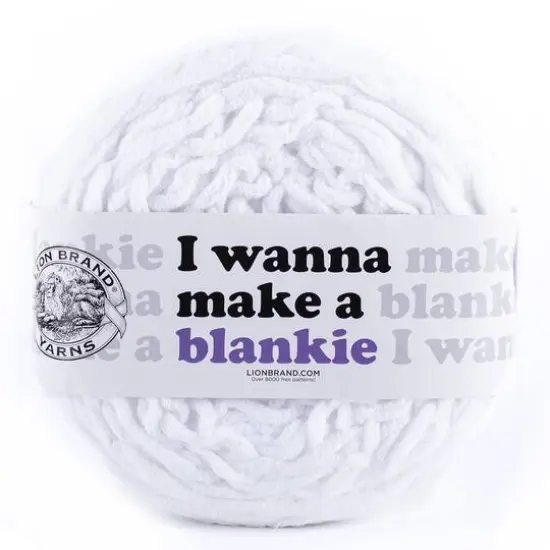 Lion Brand&reg; I Wanna Make a Blankie Yarn Snow {1}