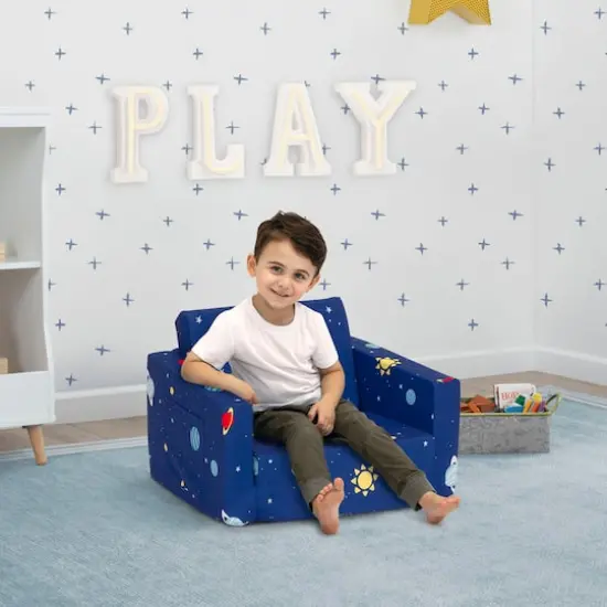 Delta Children Space Cozee Flip Out 2-in-1 Convertible Chair to Lounger {3}