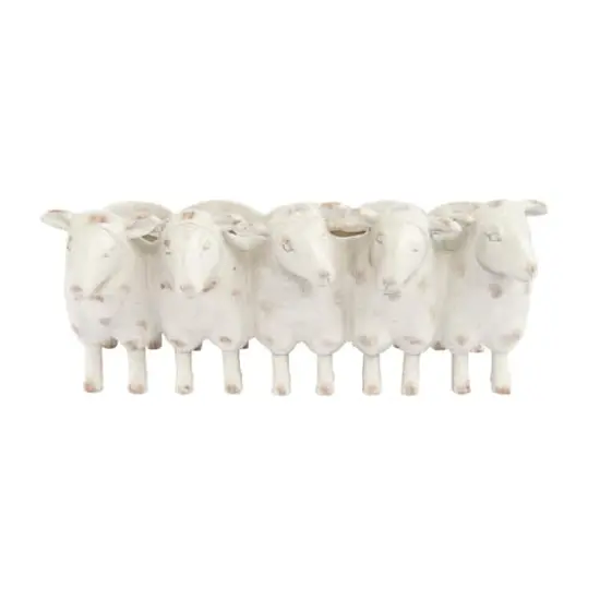 Hello Honey&reg; White 13" Sheep Planter {1}