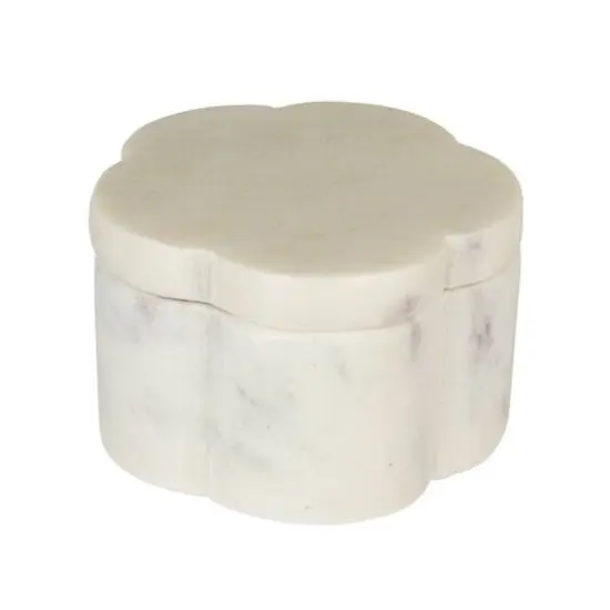 Hello Honey Elegant White Marble Pinch Pot with Lid {12}
