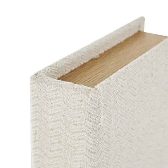 Cream Fabric Storage Book Box Set {6}