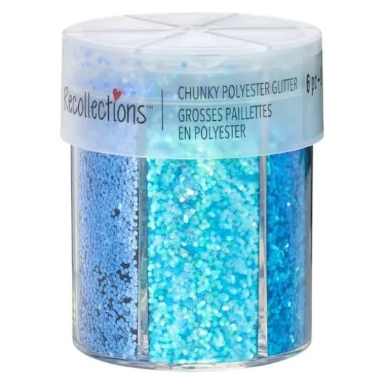 Chunky Polyester Glitter Mix by Recollections&trade; Blue {5}