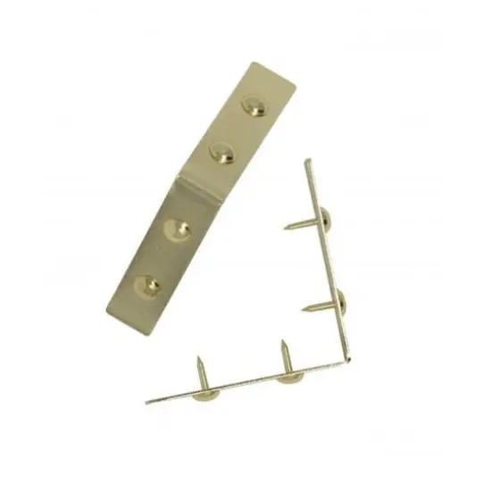 Dritz Home&reg; Small Brass Campaign Smooth Right Angle Corners, 4ct. {3}
