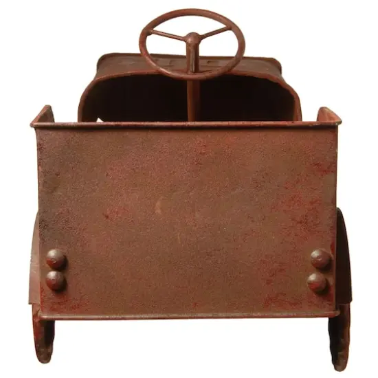 14" Metal Car Lawn Ornament & Candleholder {5}