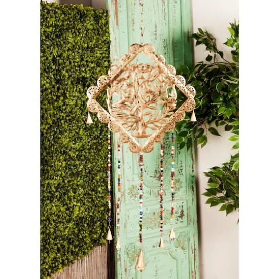 29" Gold Metal Tree Eclectic Windchime {3}