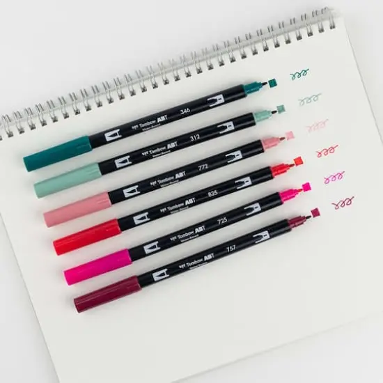 Tombow Very Berry Dual Brush Pen Set {5}