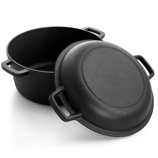 MegaChef 12 Piece Round PreSeasoned Cast Iron Cookware Set {4}