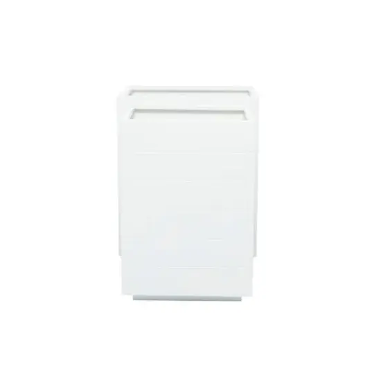 White Modern Planter, Set of 2" 17", 14" {3}