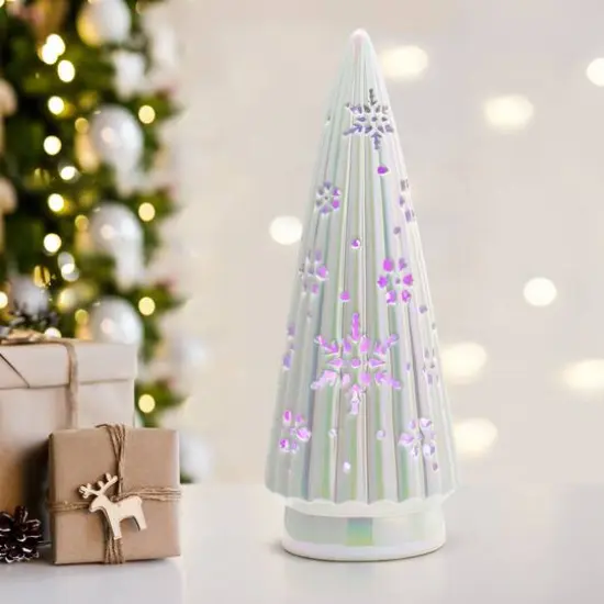 90th Anniversary Collection Snowflake 16" LED Kaleidoscope Tree {3}