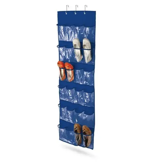 Honey Can Do 24 Pocket OTD Shoe Rack Blue {4}