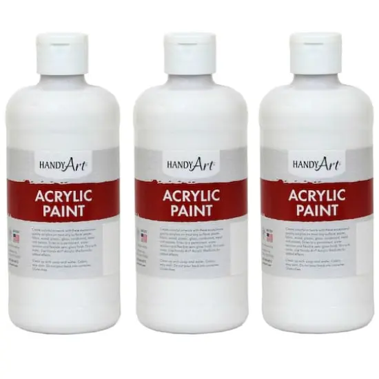 Handy Art&reg; Acrylic Paint, 3ct. Titan White {1}