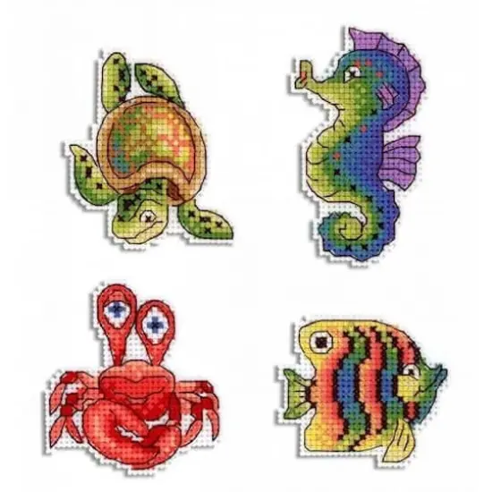MP Studia Sea Dwellers Plastic Canvas Counted Cross Stitch Kit {1}