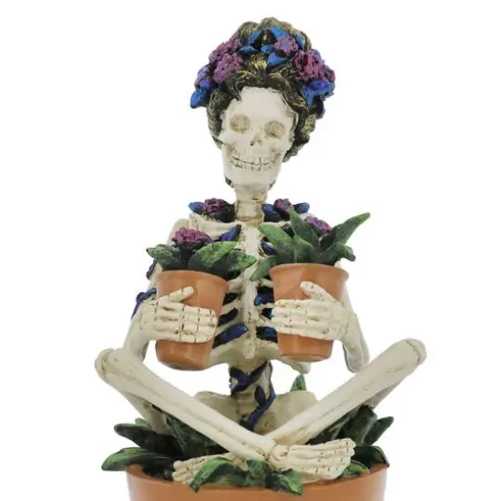 7.5" Potted Skeleton with Plants Tabletop D&eacute;cor by Ashland&reg; {3}