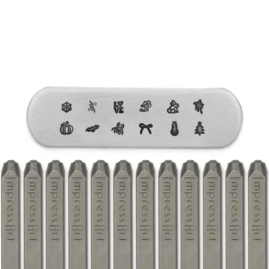 ImpressArt&reg; 3mm & 4mm Seasonal Metal Stamps Pack {3}