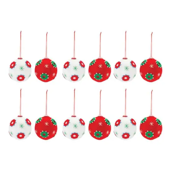 Whimsical Fabric Ball Ornament Set {1}
