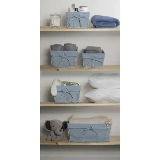 DII&reg; Chicken Wire Basket with Liner Set Washed Denim {4}