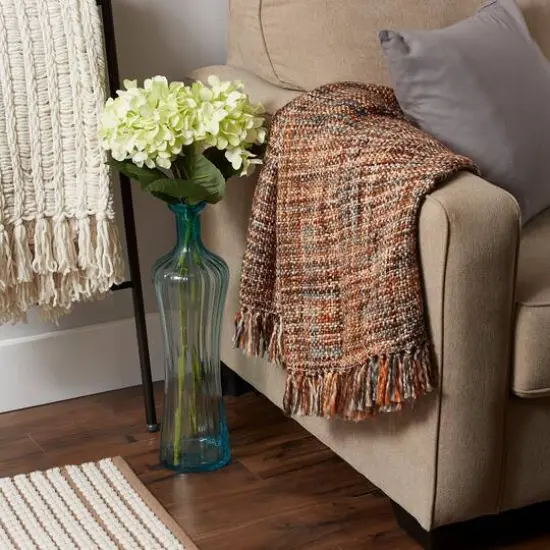 DII&reg; Bronze Variegated Acrylic Woven Throw {6}