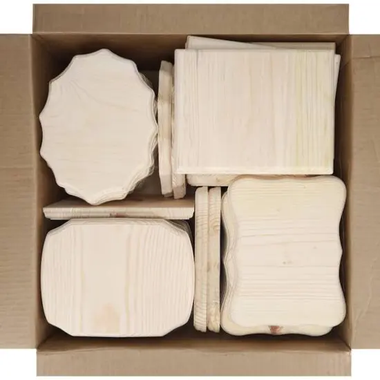 Good Wood by Leisure Arts 7" x 9" Mixed Wood Plaques, 48ct. {4}