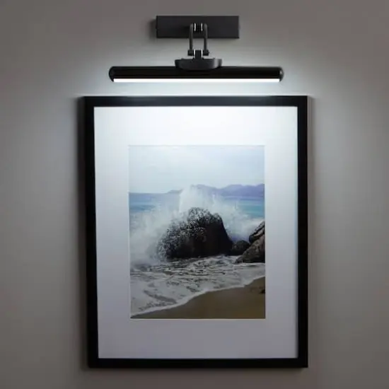 Rechargeable LED Wall-Mounted Gallery Light by Studio D&eacute;cor&reg; Black {4}
