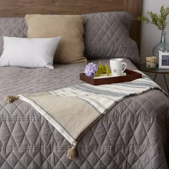 DII&reg; Stone & Mineral 2-Tone Chevron Stripe Throw {7}