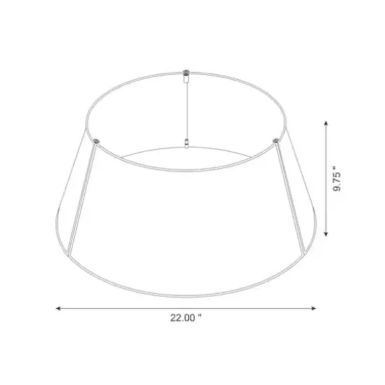 Glitzhome&reg; 22" Hammered Metal Tree Collar Black {9}