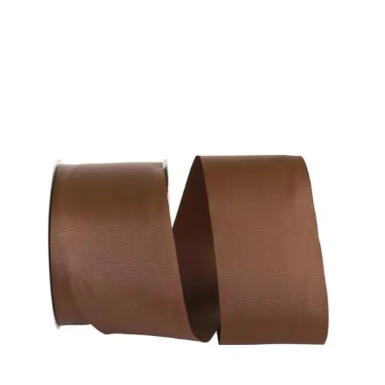The Ribbon Roll 3" x 50yd. Grosgrain Allure Solid Ribbon Brown {1}