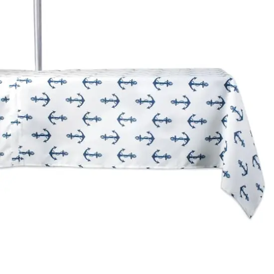 Anchors Print Outdoor Tablecloth With Zipper 60" x 120" {1}