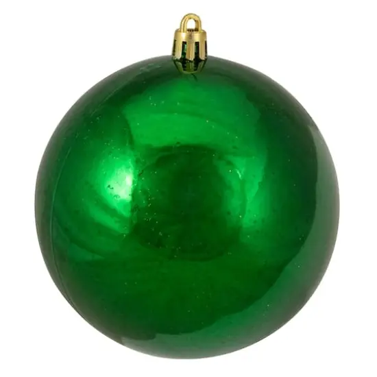 12ct. 4" 4-Finish Green Shatterproof Ball Ornaments {7}
