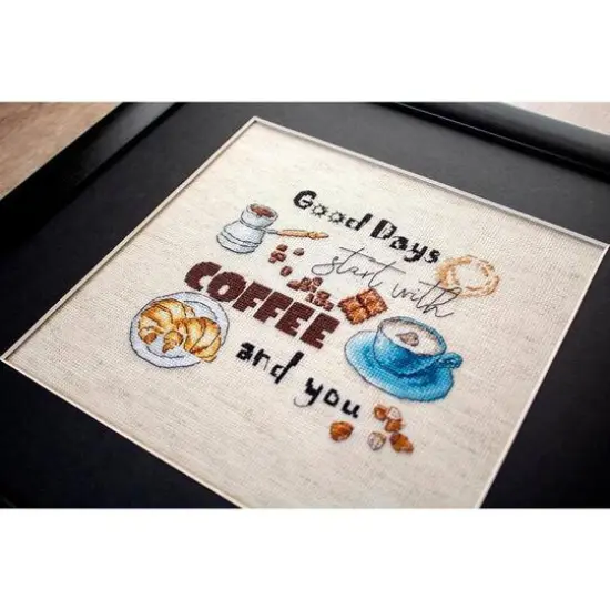 LetiStitch Coffee Time Counted Cross Stitch Kit {8}