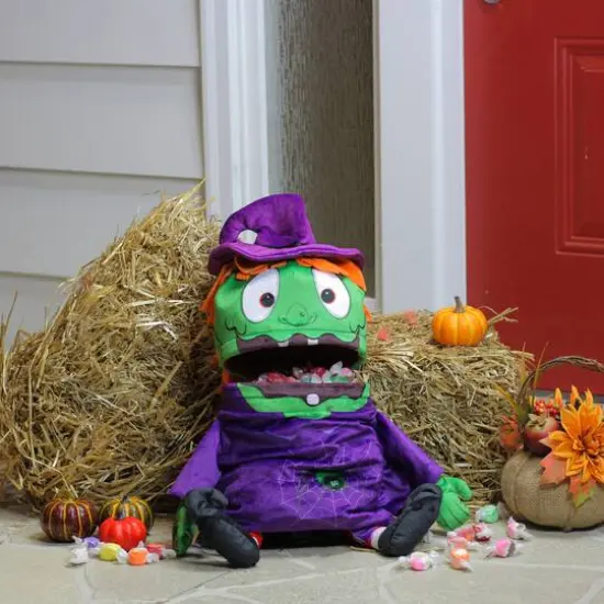 23" Purple & Green Witch Child Trick or Treat Halloween Bag {6}