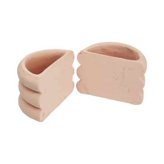Hello Honey&reg; Terracotta Half Circle Vase Bookends, 2ct. Blush {6}
