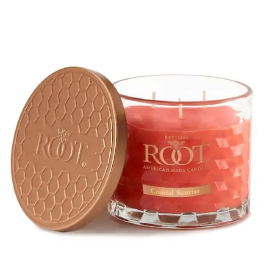 Root Candles Signature 3-Wick Honeycomb Beeswax Blend Jar Candle Coastal Sunrise {1}