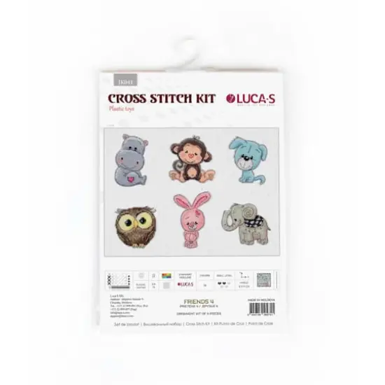 Luca-S Friends 4 Plastic Canvas Counted Cross Stitch Kit {3}