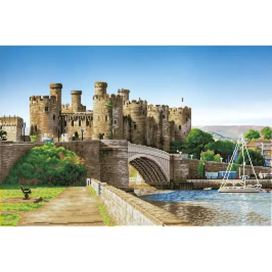 Diamond Dotz&reg; Intermediate Conwy Castle Wales Diamond Facet Art Kit {1}
