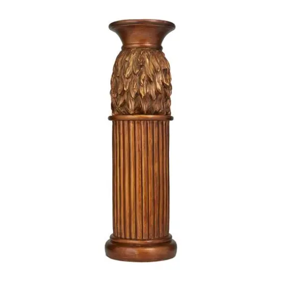 Bronze Polystone Traditional Pedestal Table, 24" x 7" x 9" {7}