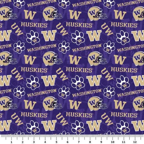 NCAA University of Washington Huskies Cotton Fabric {3}
